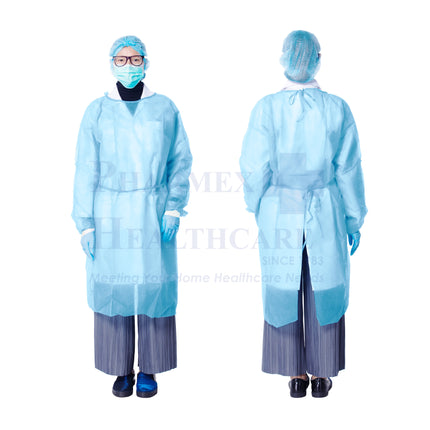 ASSURE Blue Isolation Gown | 30gsm