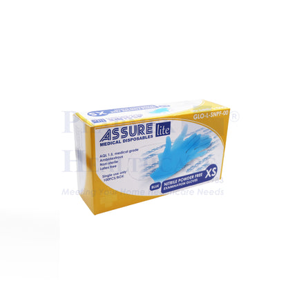 ASSURE Blue Soft Nitrile LITE Powder-Free Gloves