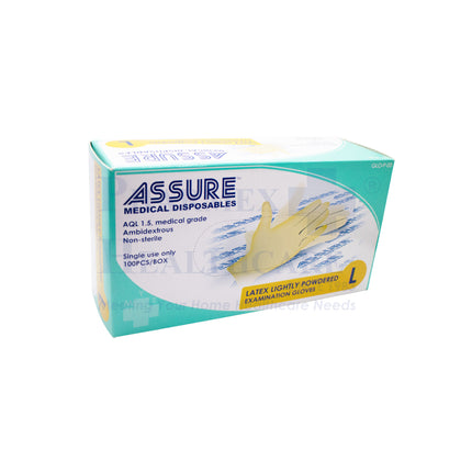 ASSURE Latex Lightly Powdered Gloves