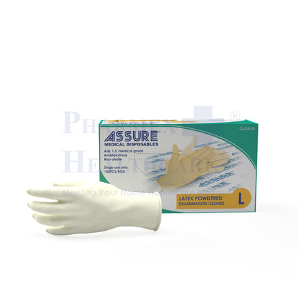 ASSURE Latex Lightly Powdered Gloves