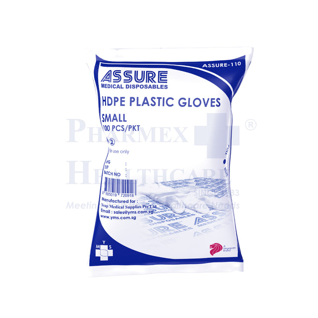 ASSURE HDPE Embossed Plastic Gloves