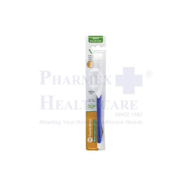 PEARLIE WHITE BrushCare Sensitive Toothbrush, Extra Soft Bristles, 1 Piece