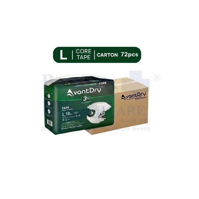 AvantDry® Core Tape Adult Diapers (3 Available Sizes)
