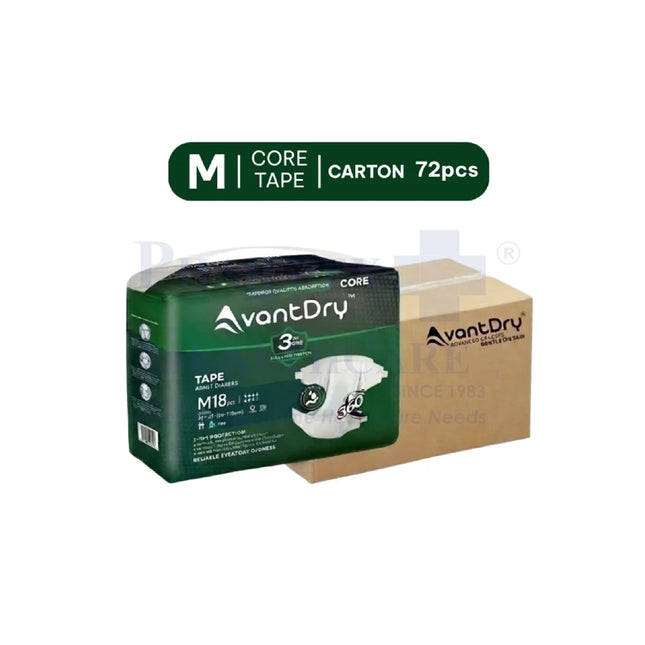 AvantDry® Core Tape Adult Diapers (3 Available Sizes)