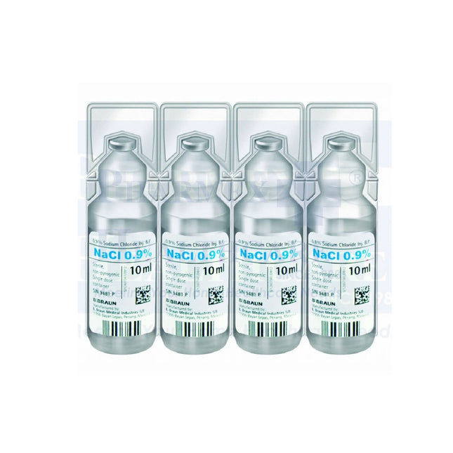 B BRAUN Miniplasco Injection, Sodium Chloride 0.9%, 10ml, 1 Ampoule
