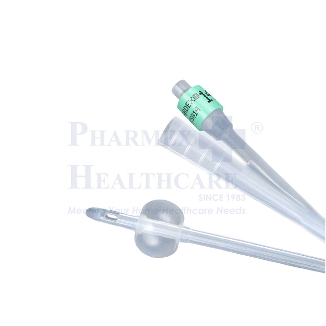BARDEX All Silicone Foley Catheter, 2 Way, 5ml Balloon, 12pcs/Box