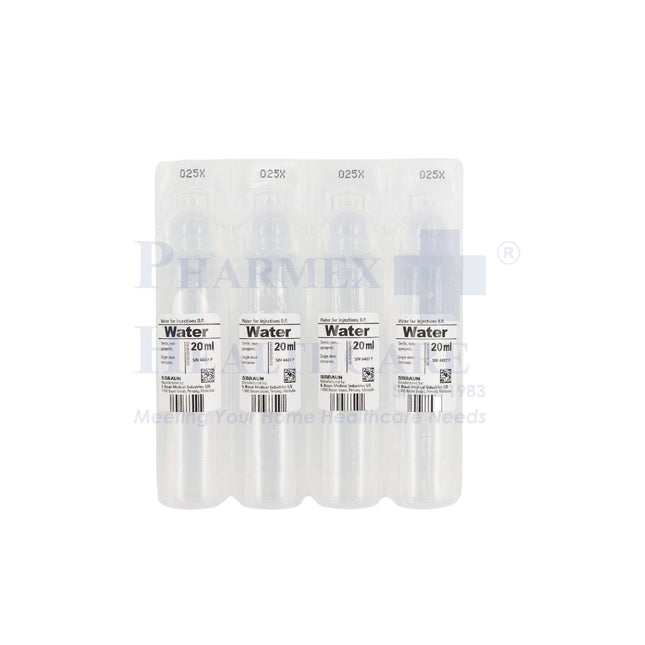 B BRAUN Miniplasco WATER FOR INJECTIONS, 20ml, 1 Ampoule