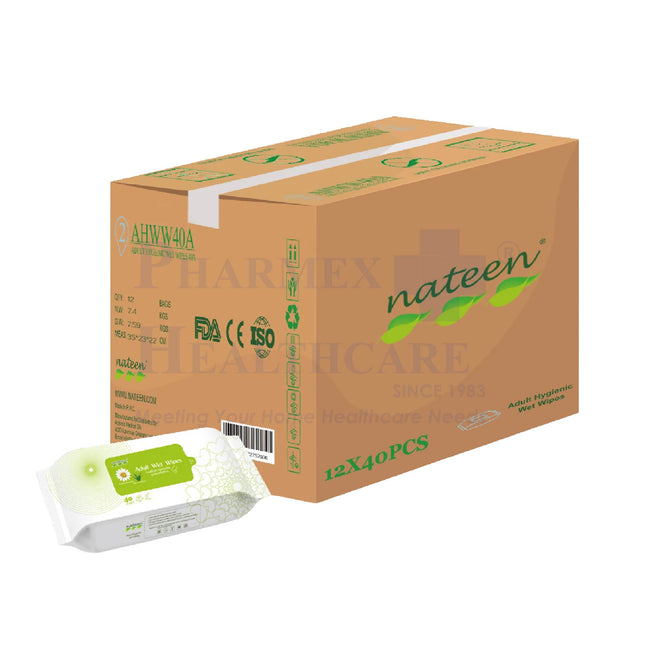 Absorba Nateen Wet Wipes, 40pcs, 12 Pkts/Carton