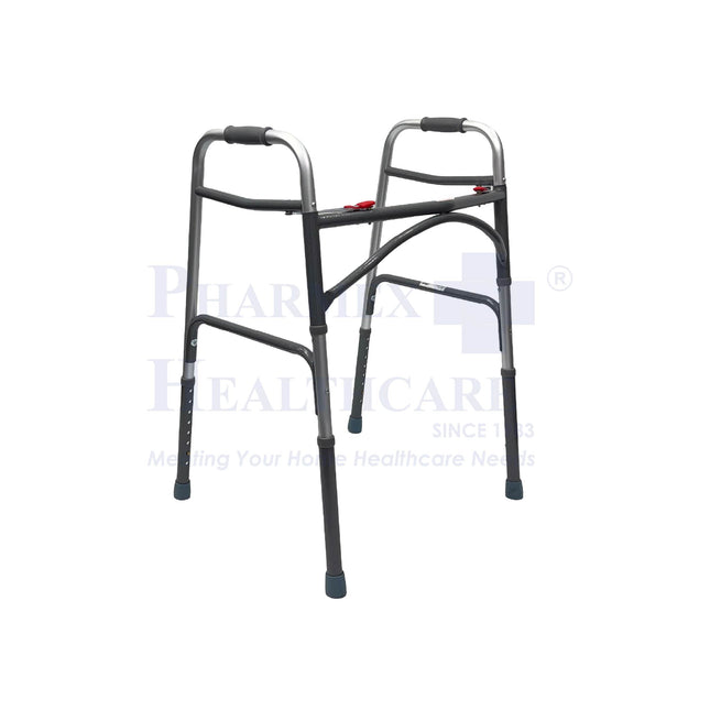 DRIVE Bariatric Steel Folding Walker, Two Button, XL