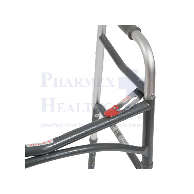 DRIVE Bariatric Steel Folding Walker, Two Button, XL