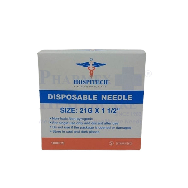 Hospitech Disposable Needle 21G x 1 1/2" 100'S