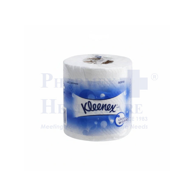 KLEENEX 2-PLY Bathroom Tissue Single Wrapped - Clean Weave Design, 220 Sheets/Roll,10 Rolls/Bag