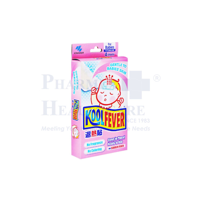 Kool Fever Cooling Gel Sheets - Babies (0-2 Years Old) (4's/pack)