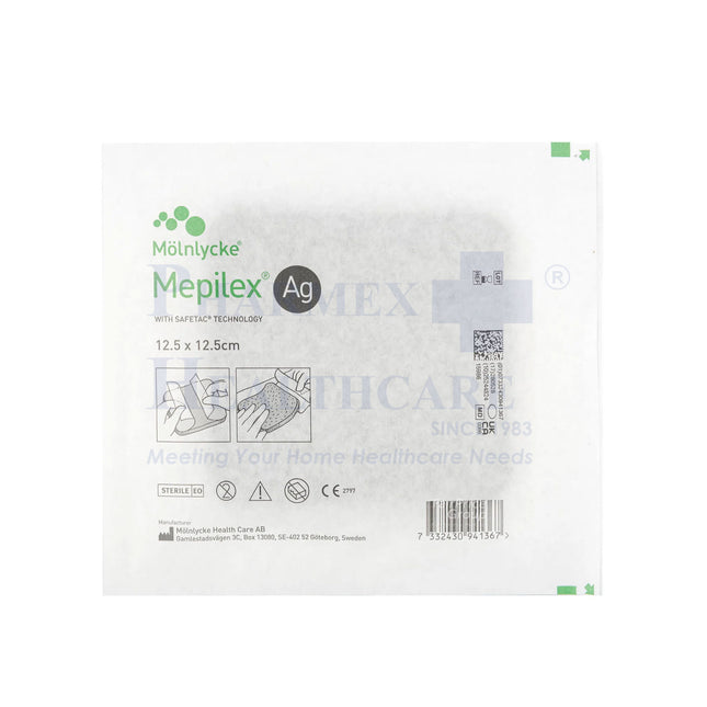 MEPILEX AG Wound Dressing 12.5x12.5cm, 1 Pc