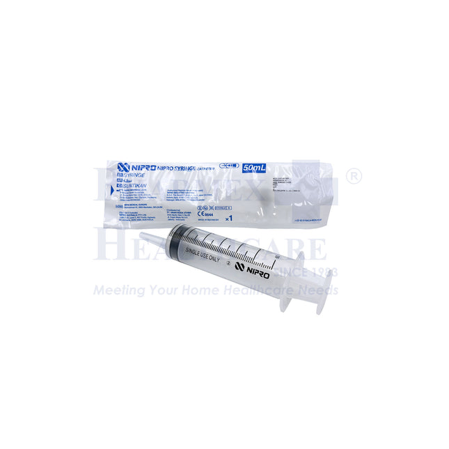 NIPRO Syringes Without Needle 50cc, Catheter Tip