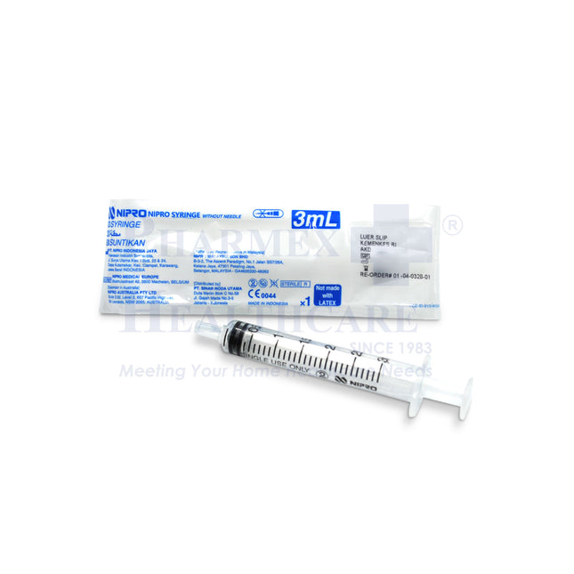 NIPRO Syringes Without Needle Luer Slip (5 Available Sizes)