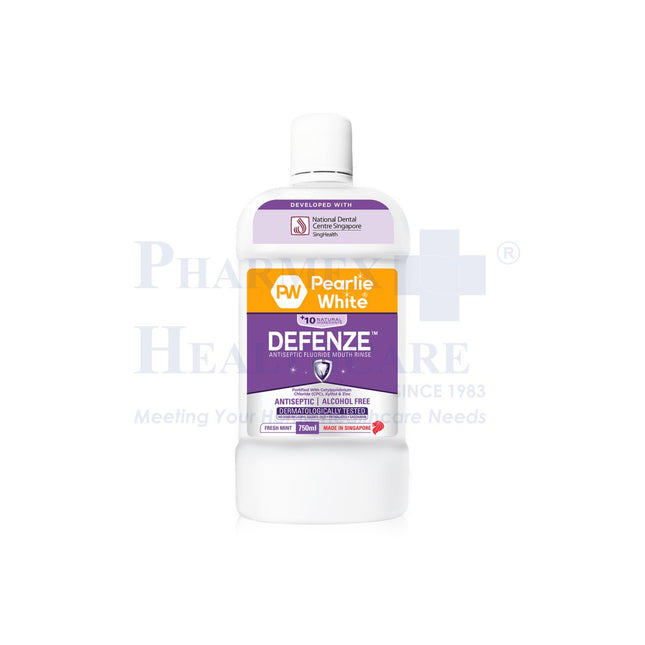 Pearlie White Defenze antiseptic fluoride mouth rinse 750ml