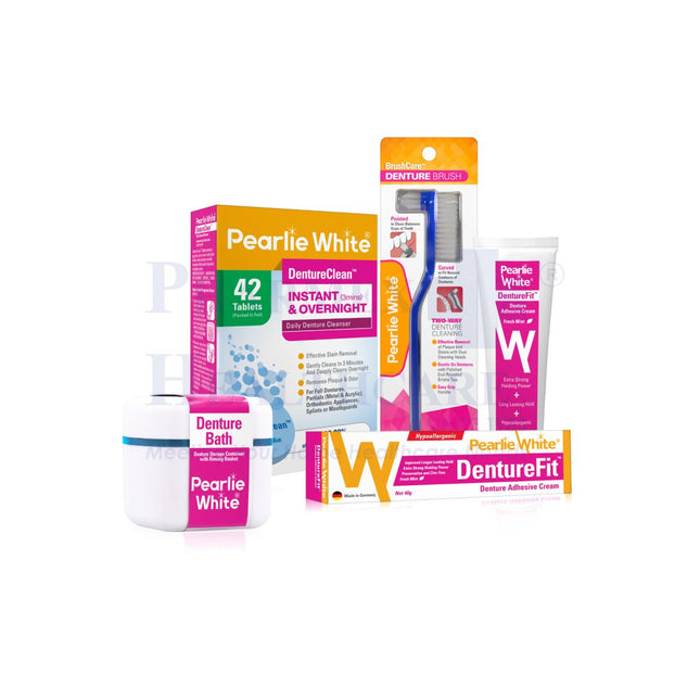 Pearlie White Denture Care Bundle