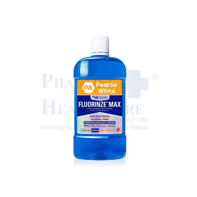 Pearlie White Fluorinze Max High Fluoride Mouth Rinse 500ml