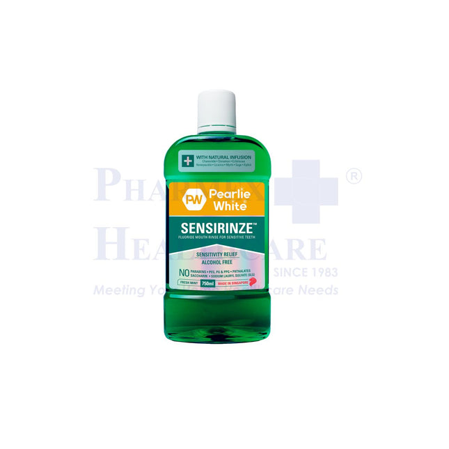Pearlie White Sensirinze Fluoride Mouth Rinse for Sensitive Teeth 750ml