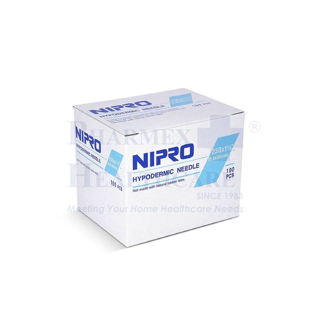 NIPRO Hypodermic Needles, 23Gx1.1/4-Inch, 100 Pcs/Box