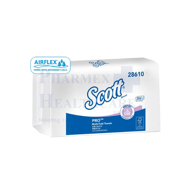 SCOTT Multi-Fold Airflex Hand Towel (RF), 1-Ply, 24cm x 23cm, 250 Pcs/Pkt