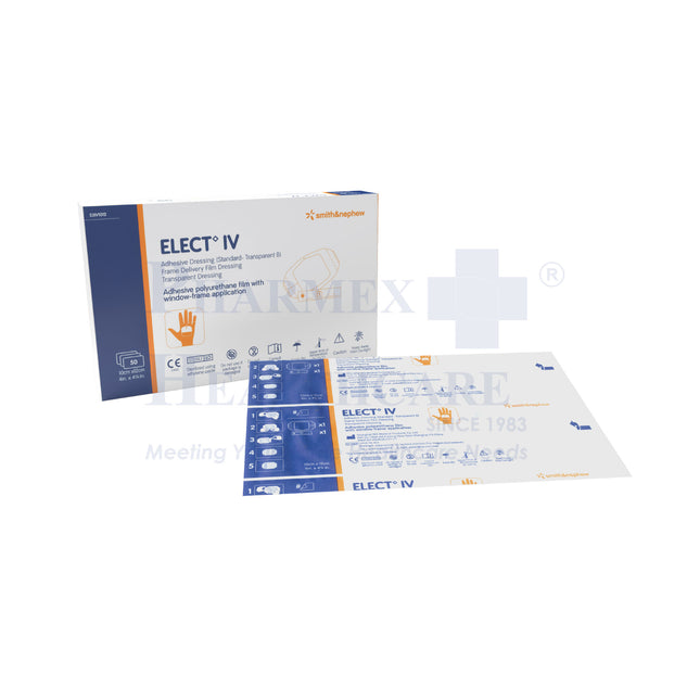 SMITH & NEPHEW Elect IV Frame Transparent Dressing, 10cm x 12cm, 1 Pc