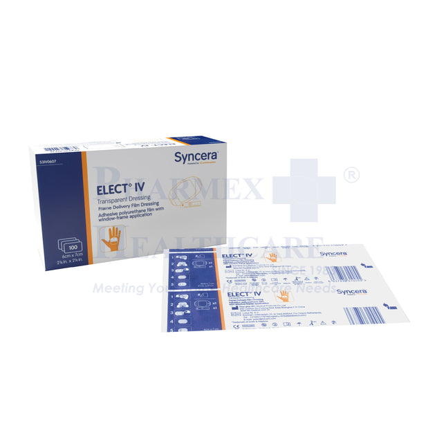 SMITH & NEPHEW Elect IV Frame Transparent Dressing, 6cm x 7cm, 1 Pc